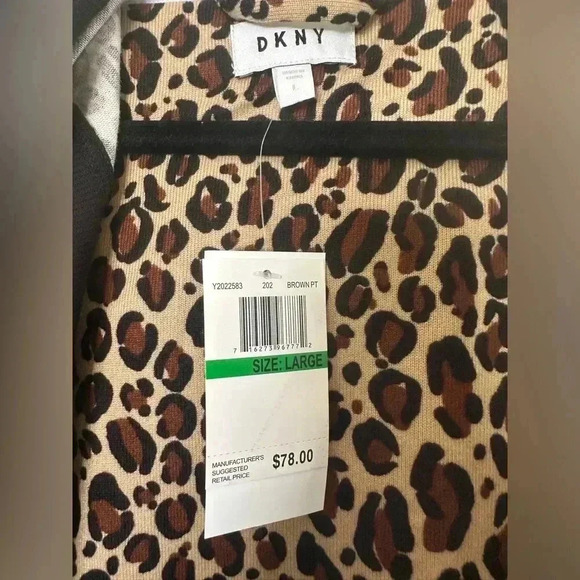 NWT Leopard Print DKNY Robe - Picture 6 of 9